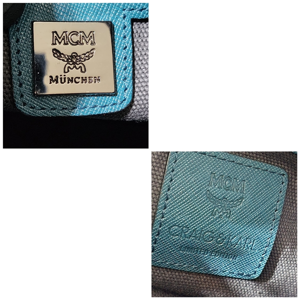 MCM Craig & Karl Snowdome Boston Bag Black/Green - Picture 5 of 16